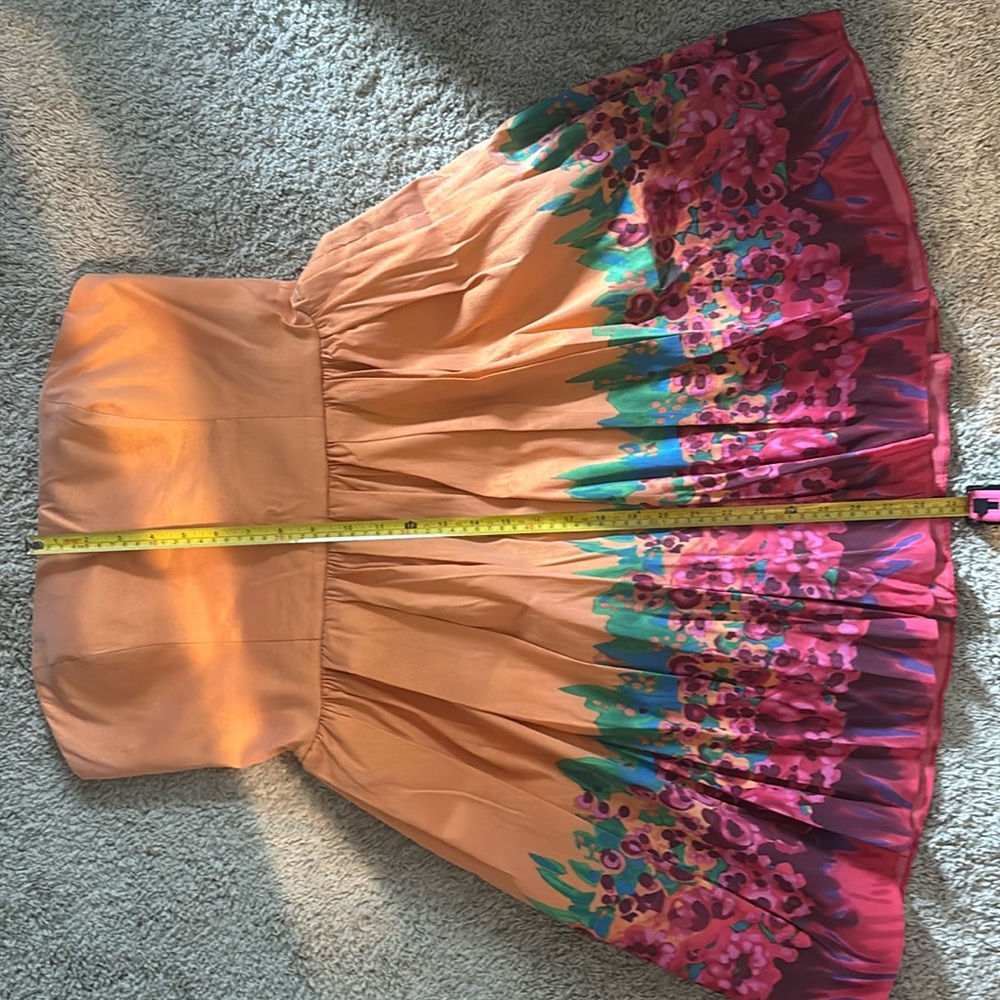Strapless Aqua Dress. Size 12. - Picture 7 of 8
